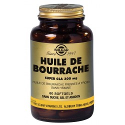 SOLGAR HUILE DE BOURRACHE SUPER GLA 300 MG 60 SOFTGELS