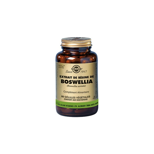 SOLGAR EXTRAIT DE RESINE DE BOSWELLIA 60 GELULES VEGETALES