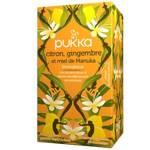 CITRON GINGEMBRE MANUKA TISANE x20achets