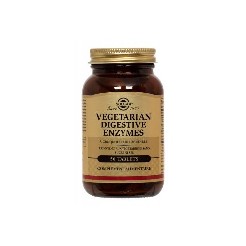 SOLGAR VEGETARIAN DIGESTIVE ENZYMES 50 COMPRIMES